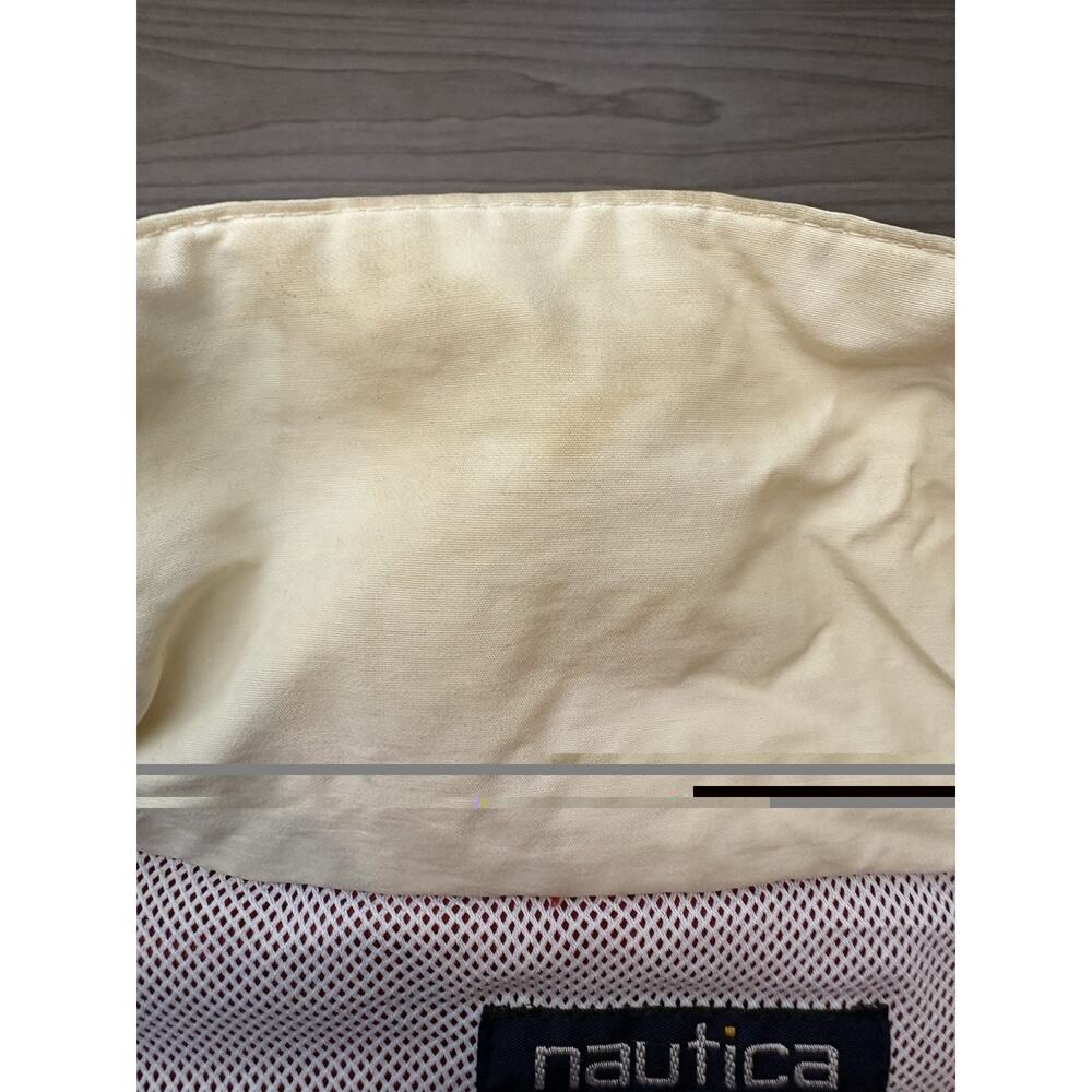 Vintage 90’s Nautica Embroidered Sailing Hooded Windbreaker Jacket XL-stains - Picture 5 of 14